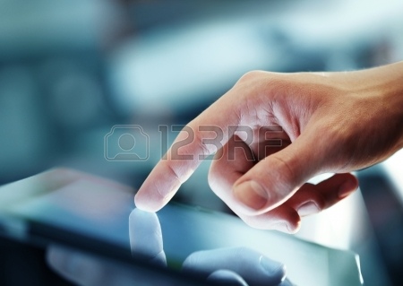 tablet being used